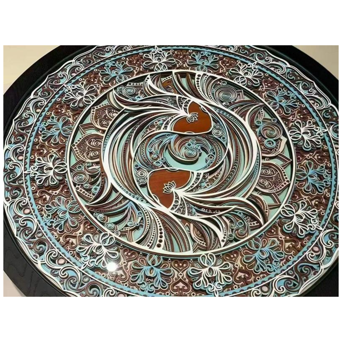 Painted Mandala Duo Tables